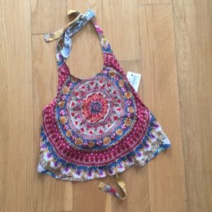 NWT Billabong bandana style halter top sz med